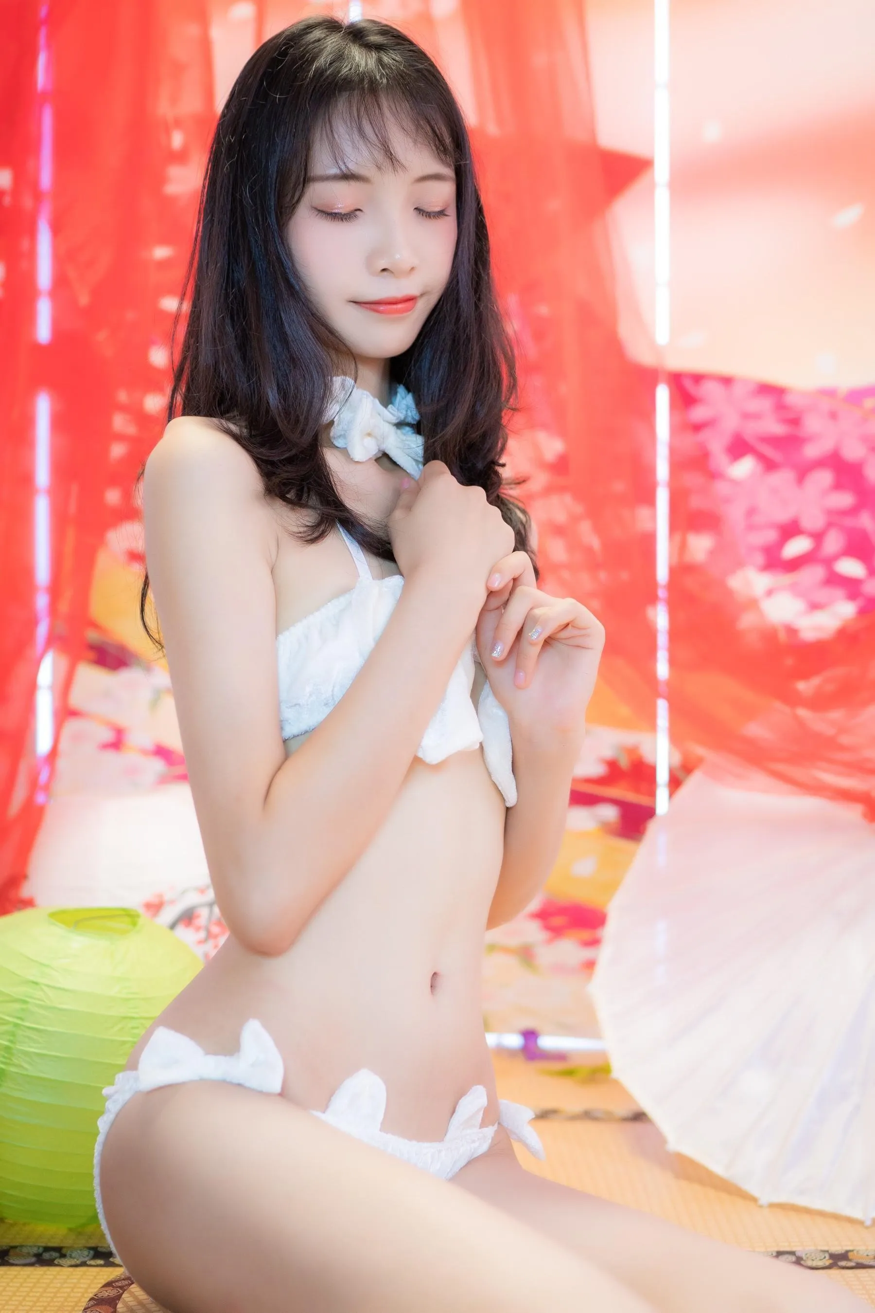 西瓜少女 NO.004 日系棚拍白猫咪内衣 [35P]插图5